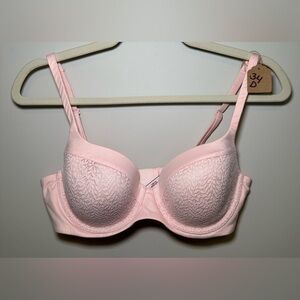 Victoria’s Secret Body by Victoria Pink Lace Lined Demi Bra molded cup sexy 34D
